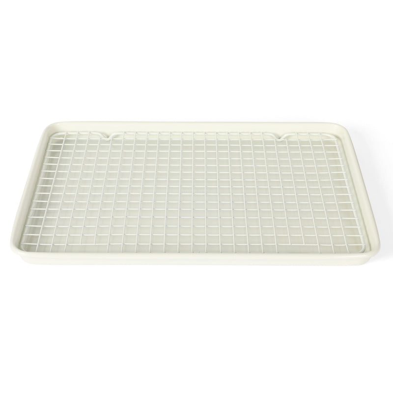 Martha Stewart Everyday Color Bake 15"X 10" Carbon Steel Cookie Sheet w/ Cooling Rack - Linen - Color Sleeve