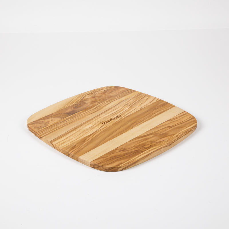 Bloomhouse 12" Preseason Plus Cast Iron Grill Pan w/ Wooden Trivet - Olive Oil - 2 Sides Handles - GBX w/ Remailer