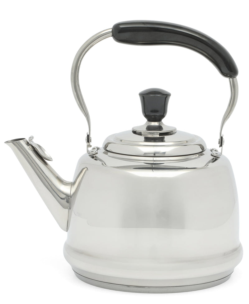Martha Stewart Kingstree 1.9qt Stainless Steel Whistling Teakettle w/ Lid - Electrolysis Interior & Exterior - Bakelite Handle - Gift Box
