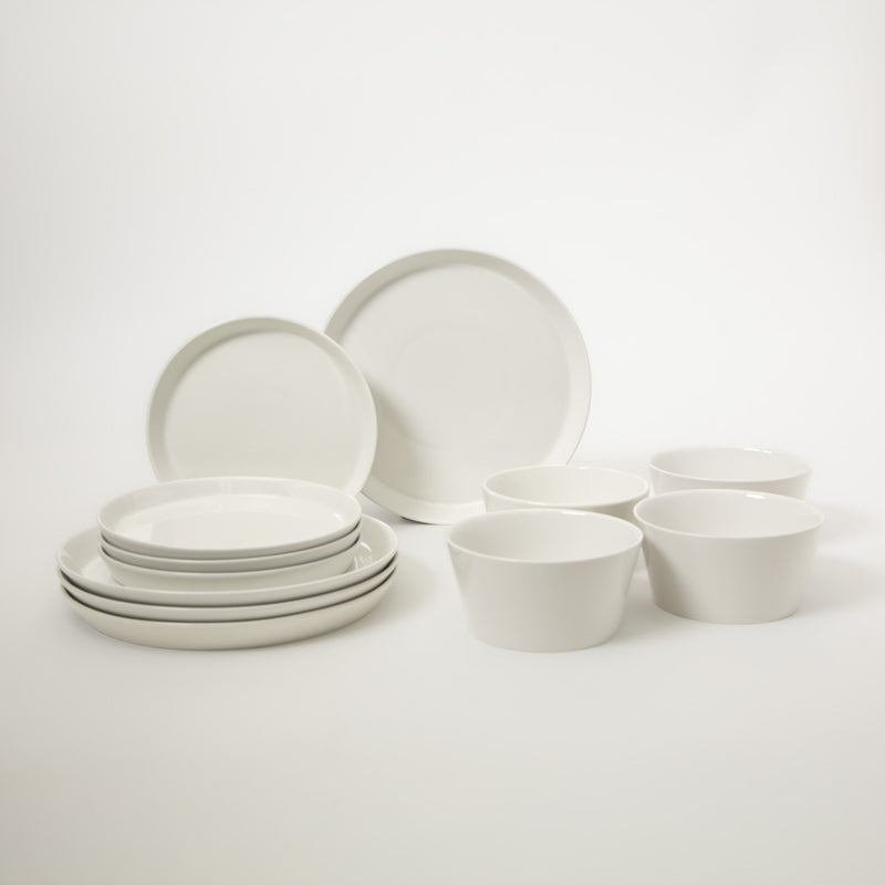 Martha Stewart Selma 12pc Dinnerware Set - White - Fine Ceramic - Gift Box