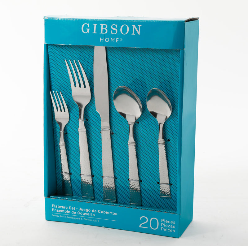 Gibson Everyday Prato 20 pc Stainless Steel Flatware Set - Gift Box