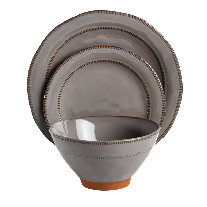 Gibson Elite Terranea 12pc Stoneware Dinnerware Set - Warehouse Remailer