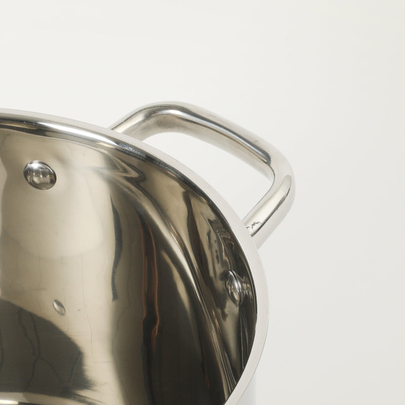 Oster Adenmore 8qt Stainless Steel Stock Pot w/ Tempered Glass Lid - Brushed - T-Box