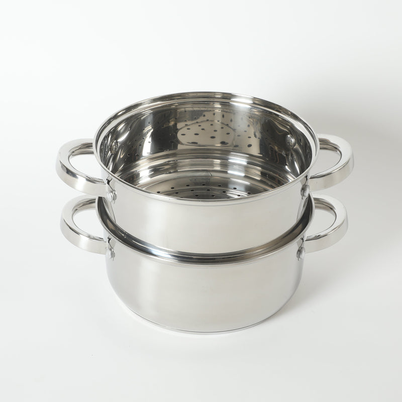 Oster Sangerfield 3qt Stainless Steel Steamer Set w/ Lid & Steamer Insert - Mirror Finish - Gift Box