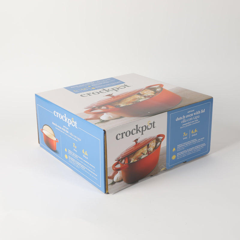Crock-Pot Artisan 7qt Enamel Dutch Oven w/ Lid - Oval - Gift Box