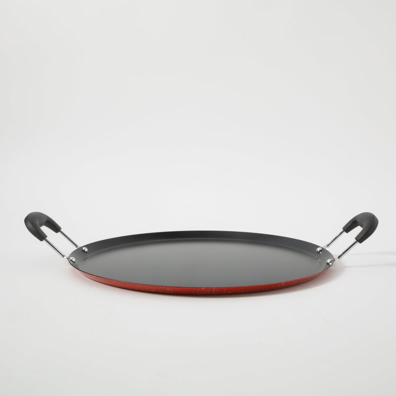 Oster Zadora 14" Non-Stick Steel Comal - Bakelite Wire Handle - Color Label