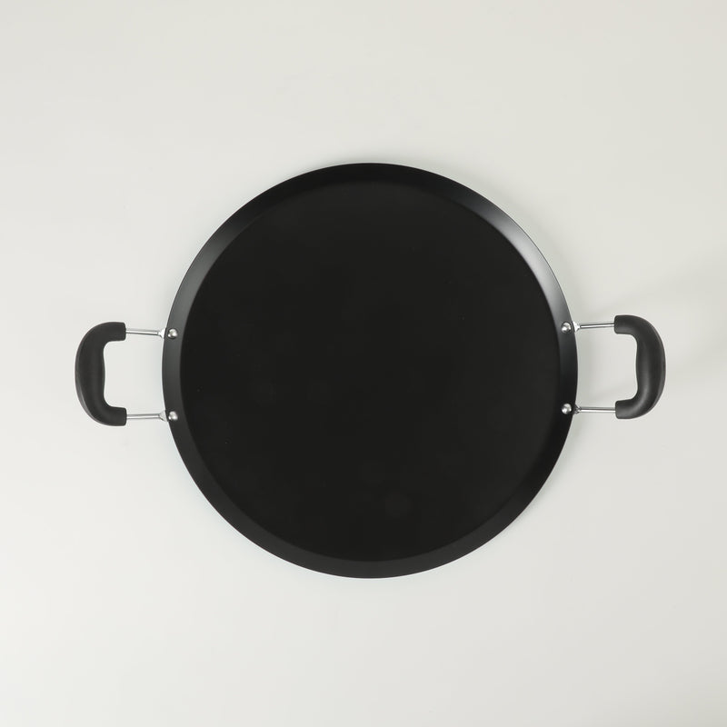 Oster Zadora 14" Non-Stick Steel Comal - Bakelite Wire Handle - Color Label