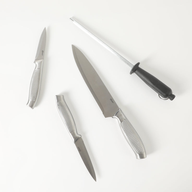 Oster Edgefield 4pc Stainless Steel Cutlery Set - Clam Pack