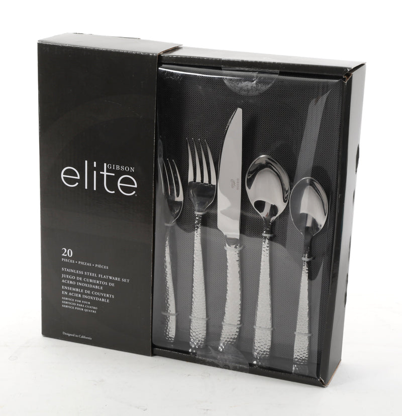 Gibson Elite Ambassador 20pc Flatware Set - Mirror Polished - Stainless Steel - Gift Box