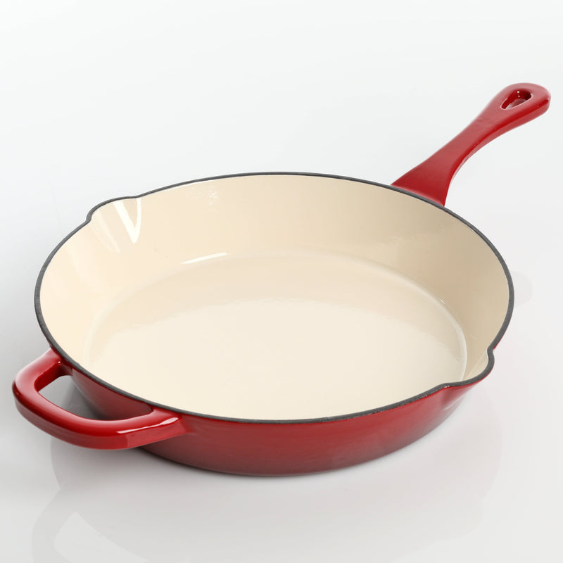 Crock-Pot Artisan 12" Enamel Cast Iron Skillet- Round - Color Sleeve