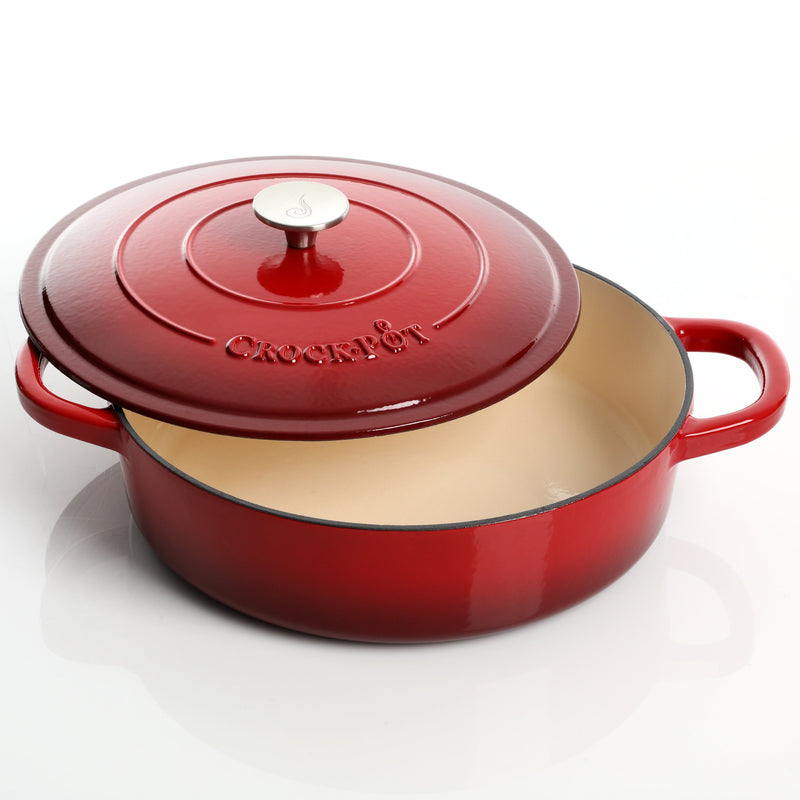 Crock-Pot Artisan 5qt Enamel Cast Iron Braiser Pan w/ Lid - Round - Gift Box