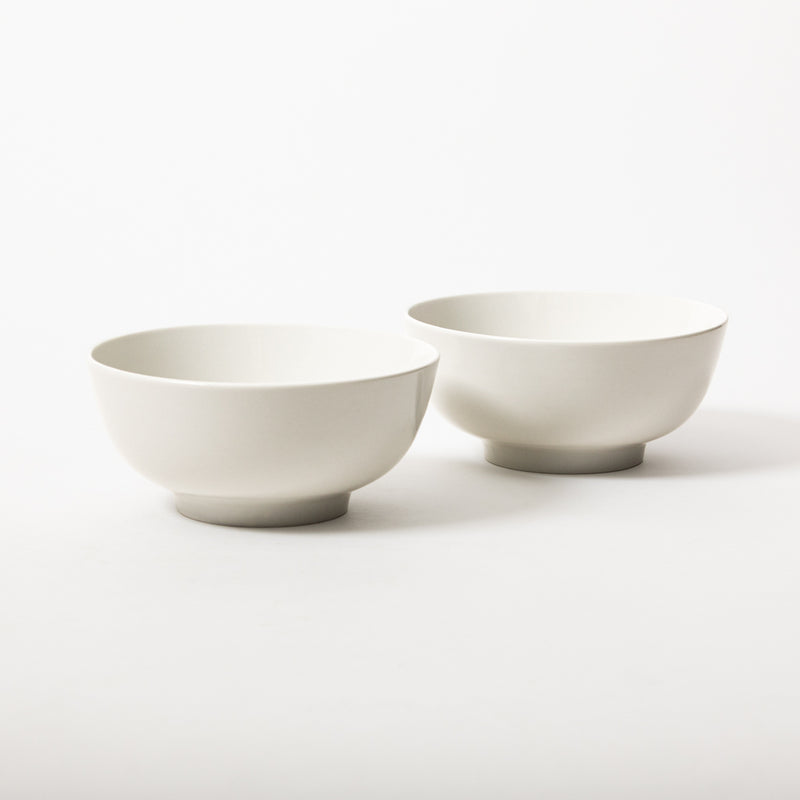 Gibson Home Great Essentials 2pc 6.9" Noodle Bowl Set - White - Fine Ceramic - 4 Way Color Sleeve