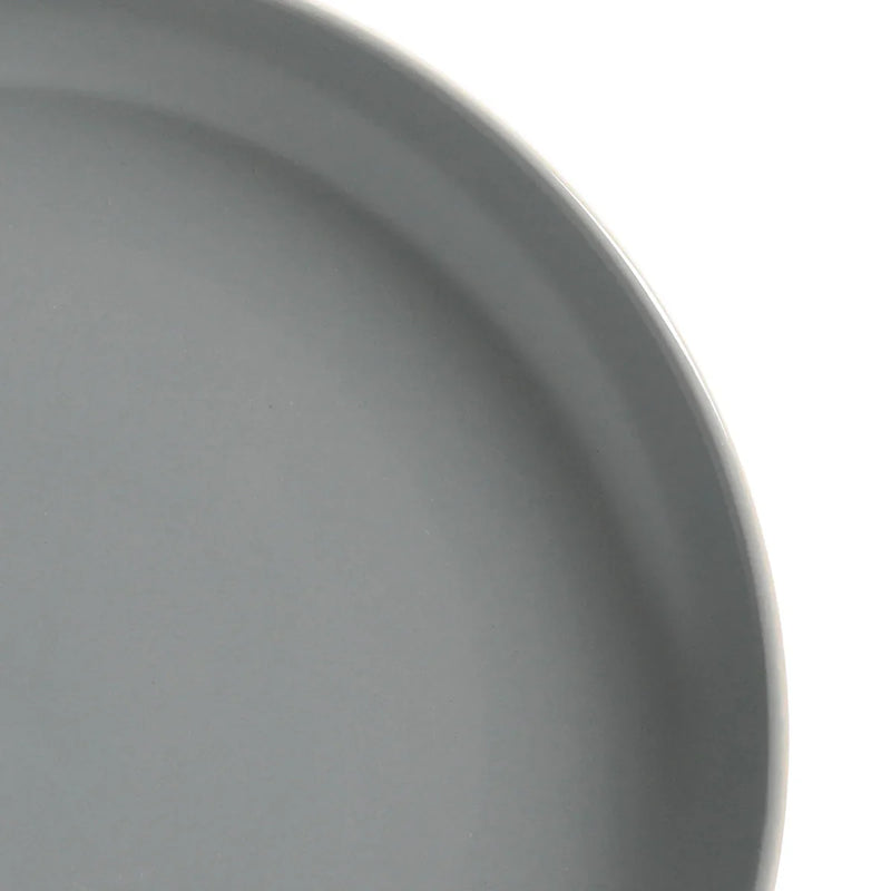 Gibson Home Rockaway 12pc Dinnerware Set - Solid Color - Stoneware - Gift Box: Matte Black / Matte Grey