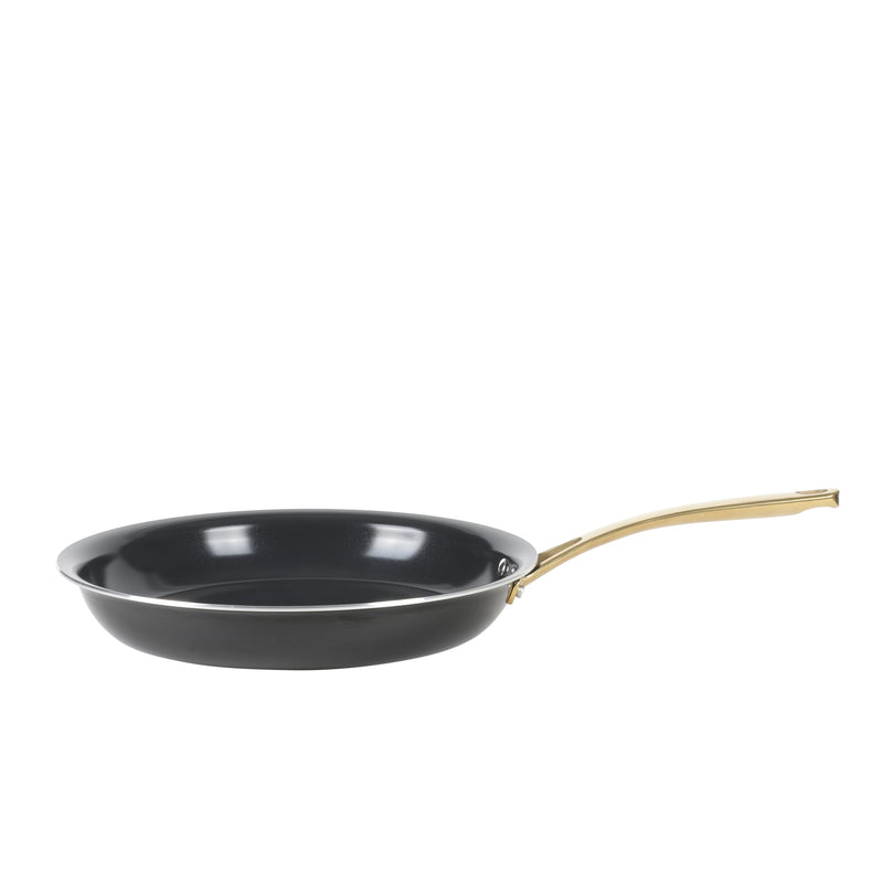 Martha Stewart 14pc Aluminum Cookware Combo Set - Black - Non Stick Interior & Enamel Exterior - Stainless Steel Long & Helper Handle w/ Gold Pvd- Factory Remailer