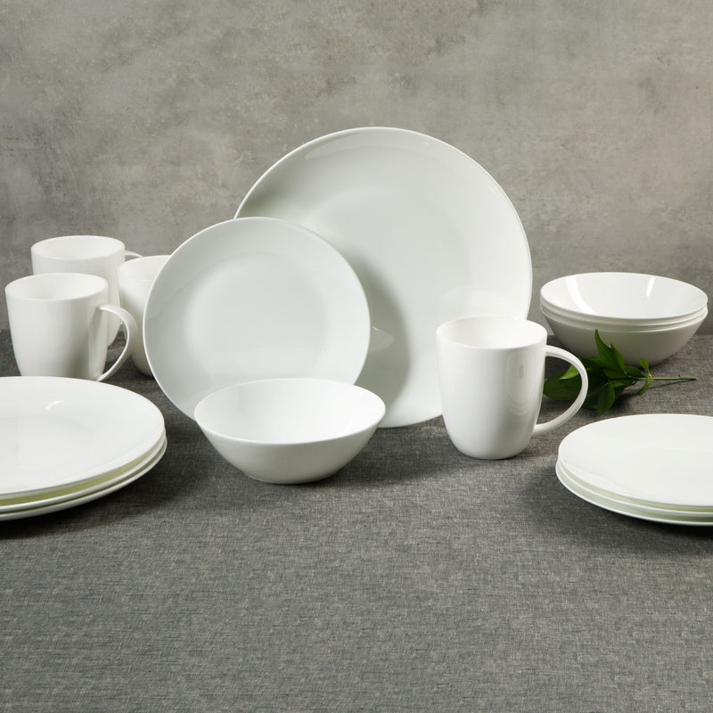 Meritage Coupe 16pc Bone China Dinnerware Set - Brown Box