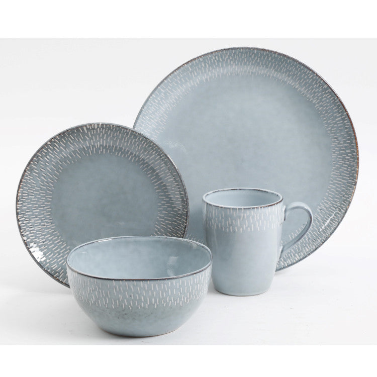 Meritage Jasper 16pc Stoneware Dinnerware Set - Brown Box