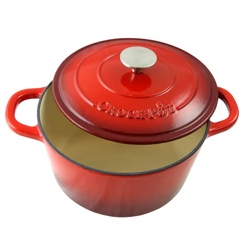 Crock-Pot Artisan 5qt Enameled Cast Iron Casserole w/ Lid - T-Box