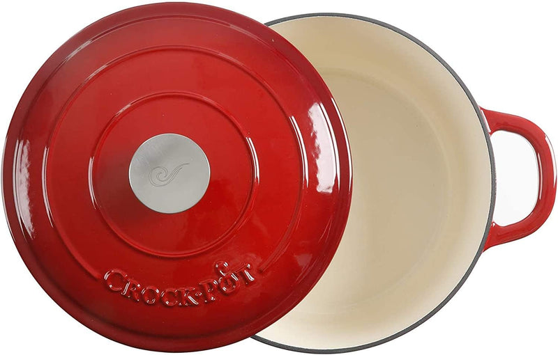 Crock-Pot Artisan 5qt Enameled Cast Iron Casserole w/ Lid - T-Box