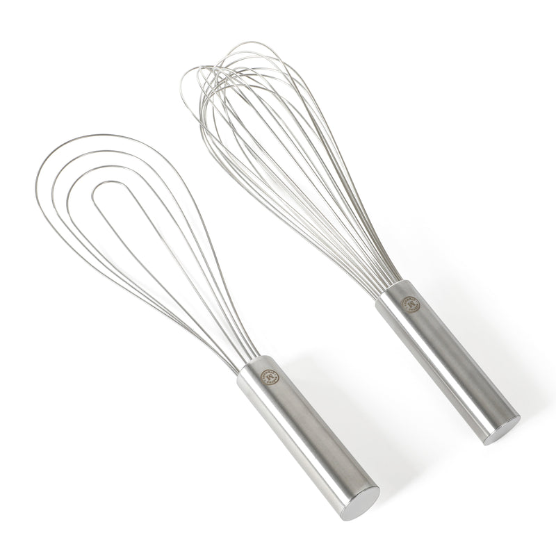 Martha Stewart Richburn 2pc 12" Stainless Steel Balloon Whisk & Flat Whisk Set - Tie Card