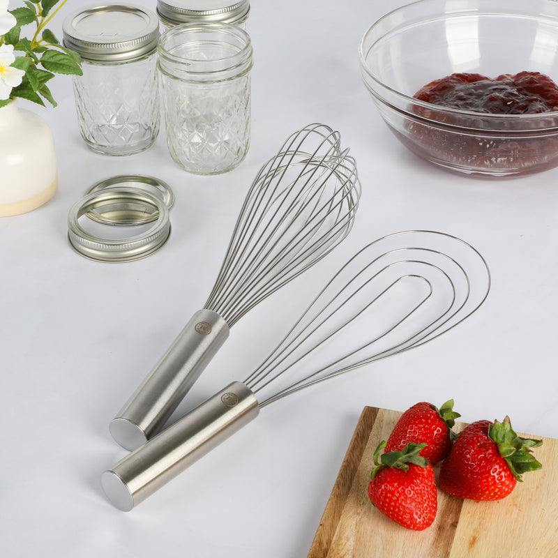 Martha Stewart Richburn 2pc 12" Stainless Steel Balloon Whisk & Flat Whisk Set - Tie Card