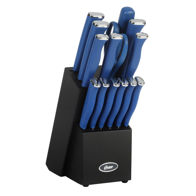 Oster Langmore 15pc Stainless Steel Cutlery Set w/ Black Block - PP Handle - Gift Box