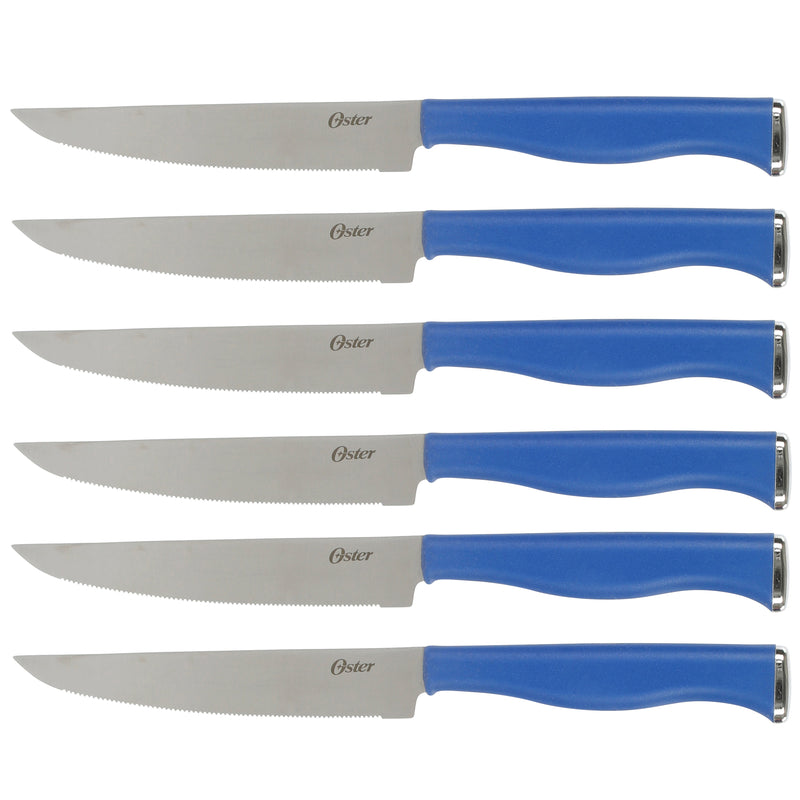Oster Langmore 15pc Stainless Steel Cutlery Set w/ Black Block - PP Handle - Gift Box