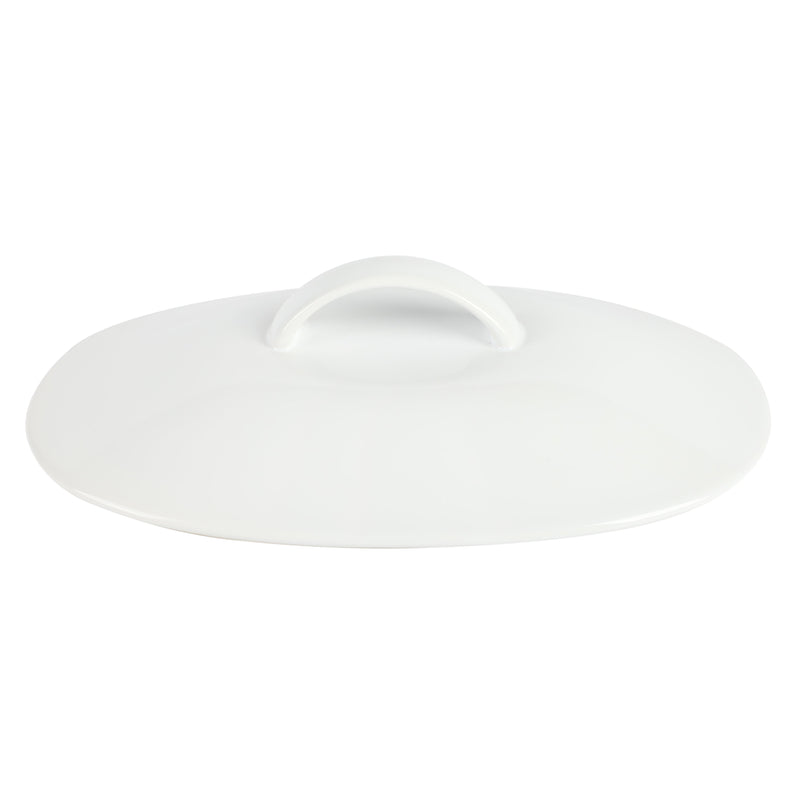 Gibson Elite Gracious Dining 2.2qt Stoneware Bakeware w/ Lid & Metal Rack - White - Oval - Gift Box