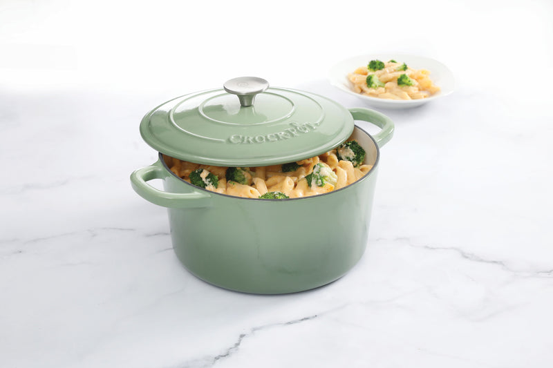 Crock-Pot Artisan 7qt Enamel Cast Iron Dutch Oven w/ Lid - Color Sleeve w/ Remailer