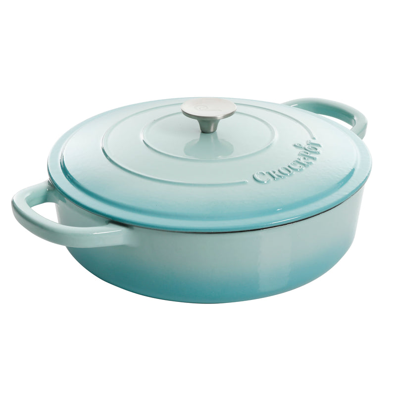 Crock-Pot Artisan 5qt Enamel Cast Iron Braiser Pan w/ Lid - Round - Color Sleeve w/ Remailer
