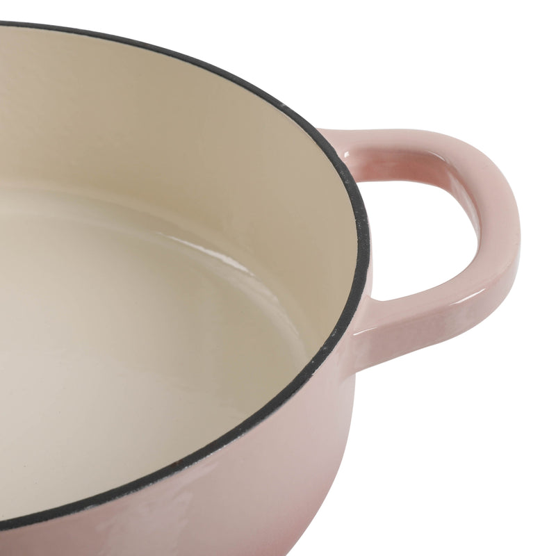 Crock-Pot Artisan 5qt Enamel Cast Iron Braiser Pan w/ Lid - Round - Color Sleeve w/ Remailer (Blush Pink)