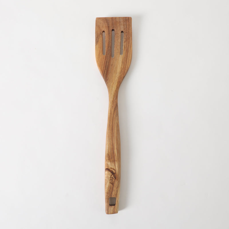 Oster Ingram Acacia Wood Slotted Turner - Tie Card