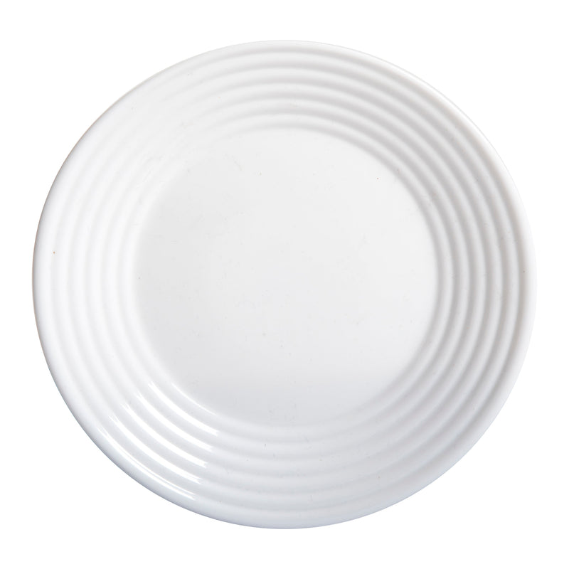 Gibson Home Ultra Patio 12pc Opal Glass Dinnerware Set - White - Embossed - Gift Box