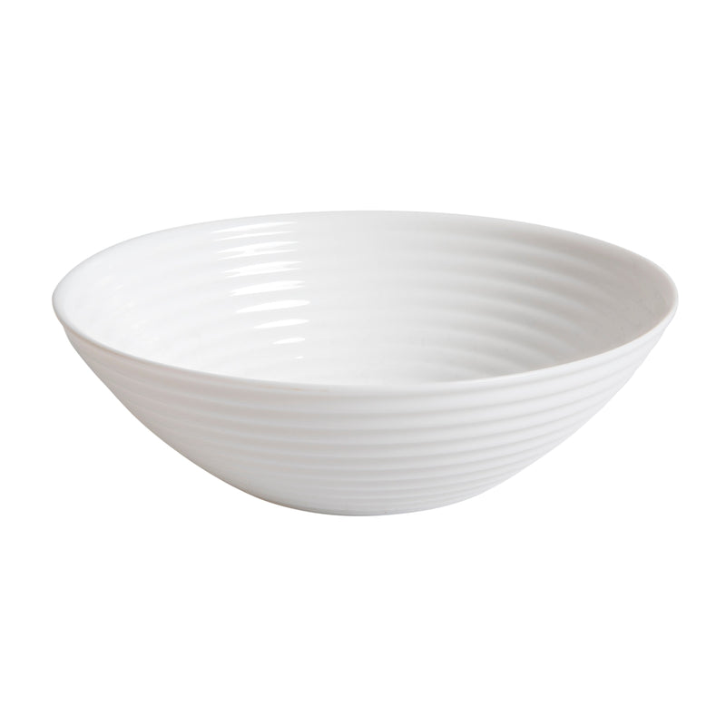 Gibson Home Ultra Patio 12pc Opal Glass Dinnerware Set - White - Embossed - Gift Box