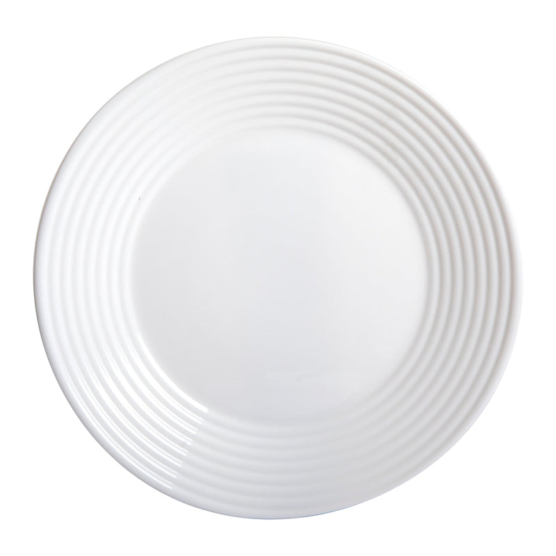 Gibson Home Ultra Patio 12pc Opal Glass Dinnerware Set - White - Embossed - Gift Box