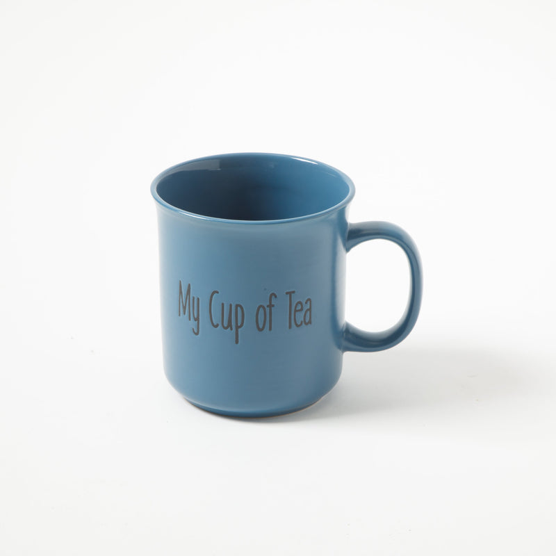 Gibson Home Thoughtful Morning 26oz Cup - 4 Assorted Designs - Solid Color - Stoneware - Open Stock
