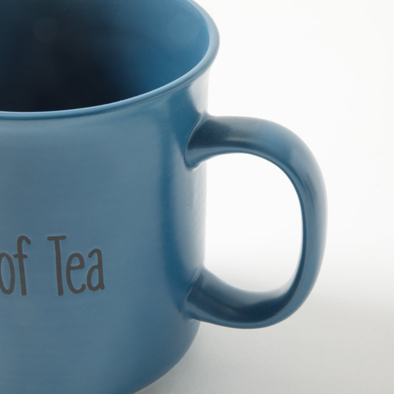 Gibson Home Thoughtful Morning 26oz Cup - 4 Assorted Designs - Solid Color - Stoneware - Open Stock