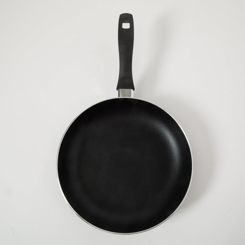 Oster Clairborne 10" & 8" Aluminum Frying Pan - Charcoal Grey - Nonstick - Hammered Exterior - Color Coating - Bakelite Handle - Color Sleeve