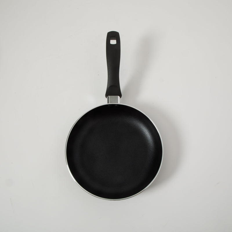 Oster Clairborne 10" & 8" Aluminum Frying Pan - Charcoal Grey - Nonstick - Hammered Exterior - Color Coating - Bakelite Handle - Color Sleeve