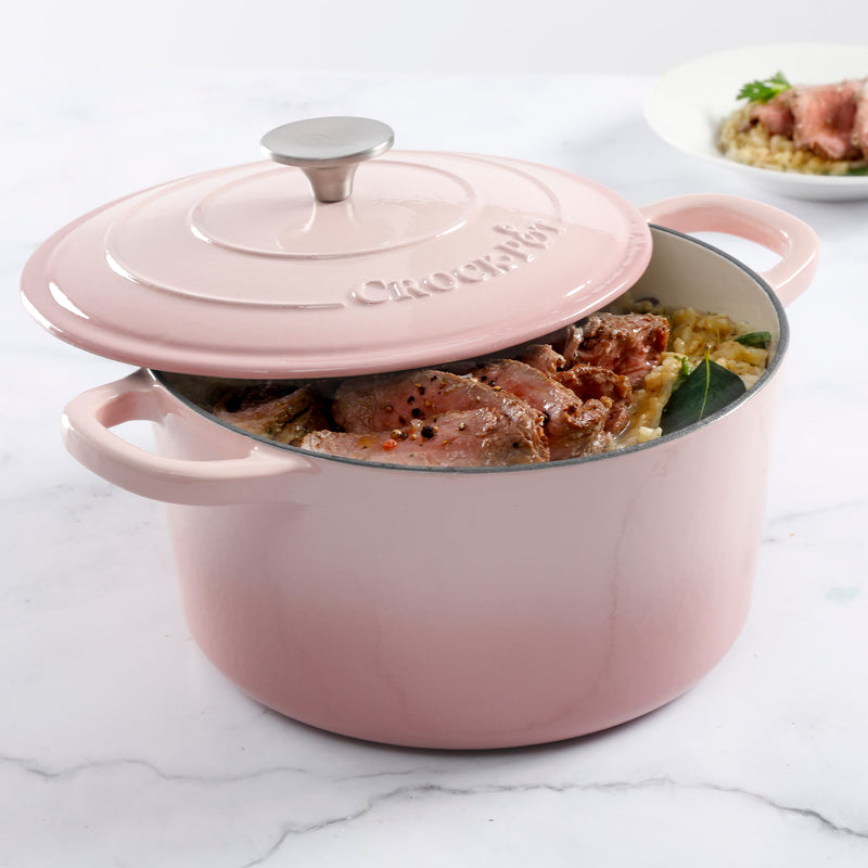 Crock-Pot Artisan 5qt Enamel Cast Iron Dutch Oven w/ Lid - Color Sleeve w/ Remailer