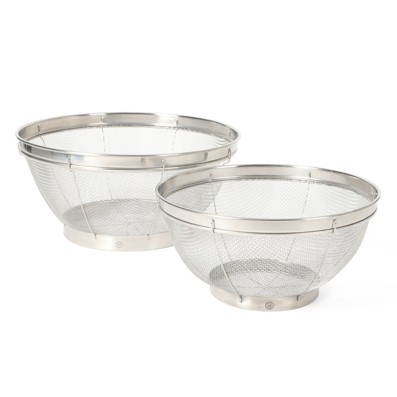 Martha Stewart Covello 2pc Stainless Steel Mesh Colander Set - Hang Tag