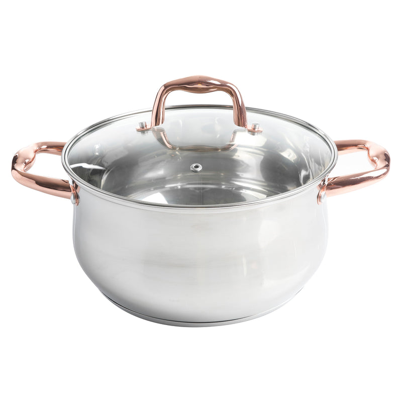 Gibson Home Bransonville - 8pc Stainless Steel Belly Shape Cookware Set - Gift Box