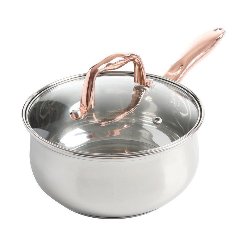 Gibson Home Bransonville - 8pc Stainless Steel Belly Shape Cookware Set - Gift Box