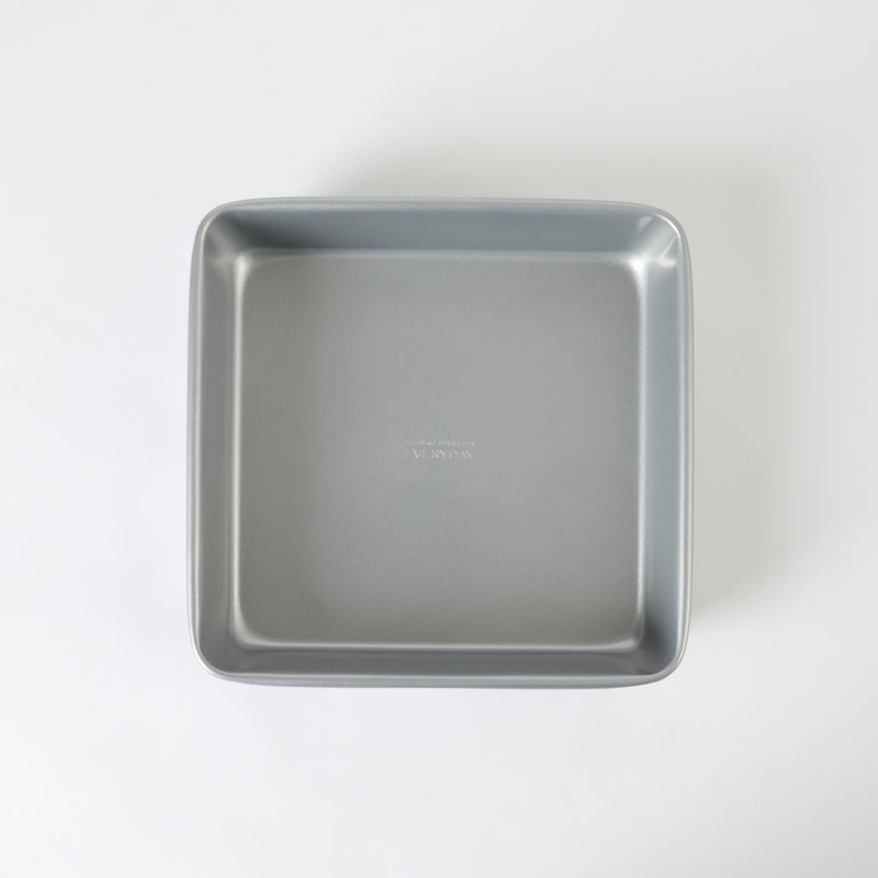 Martha Stewart Everyday Bakeaway 9" Carbon Steel Bake Pan - Silver - Square - Nonstick Interior - Color Label