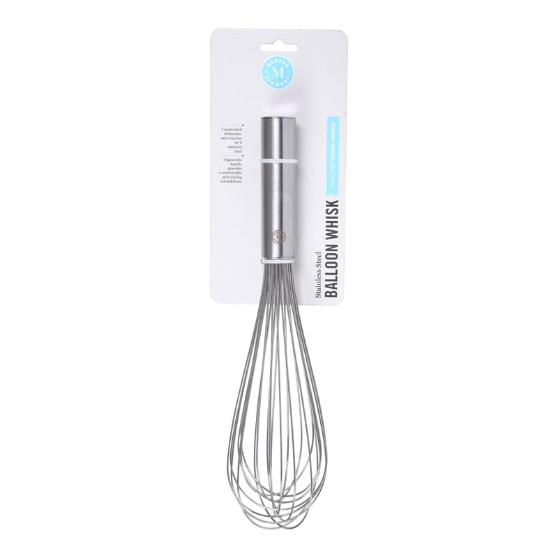 Martha Stewart Richburn 12" Stainless Steel Balloon Whisk - Satin Finish - Tie Card