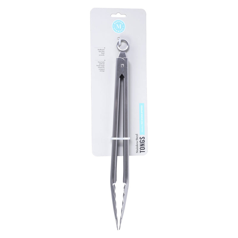 Martha Stewart Richburn 12" Stainless Steel Tongs - Tie Card