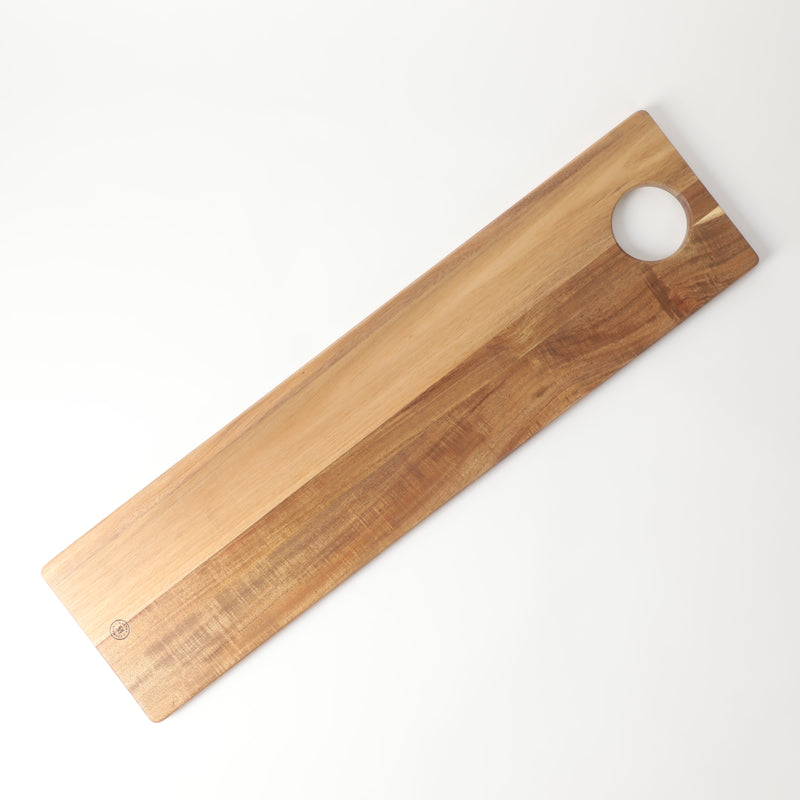 Martha Stewart Charcot 31.5" x8" Acacia Wood Serving Board - Rectangle - Shrink Wrap w/ Color Label