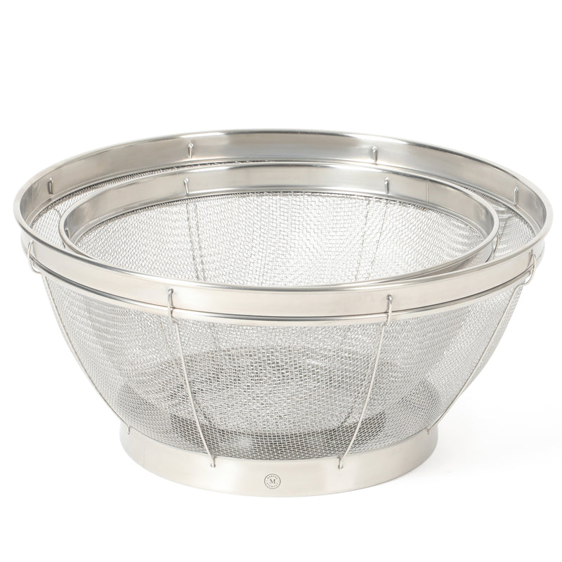 Martha Stewart Covello 2pc Stainless Steel Mesh Colander Set - Hang Tag