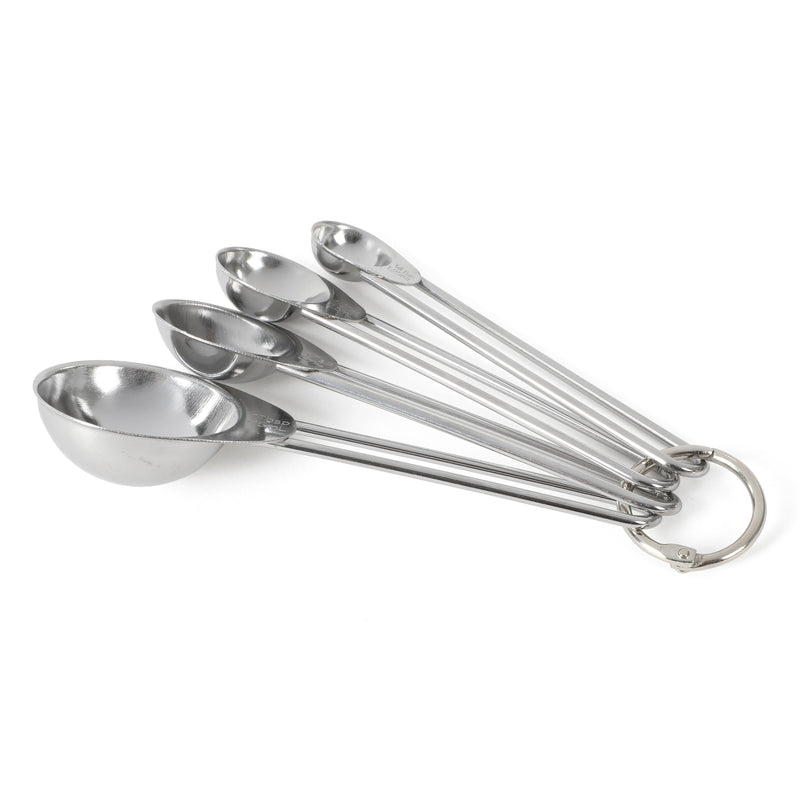 Martha Stewart Richburn 4pc Stainless Steel Measuring Spoons - Matte Finish - Tie Card