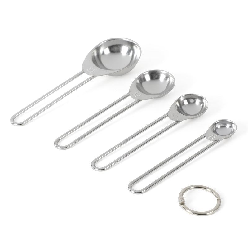 Martha Stewart Richburn 4pc Stainless Steel Measuring Spoons - Matte Finish - Tie Card