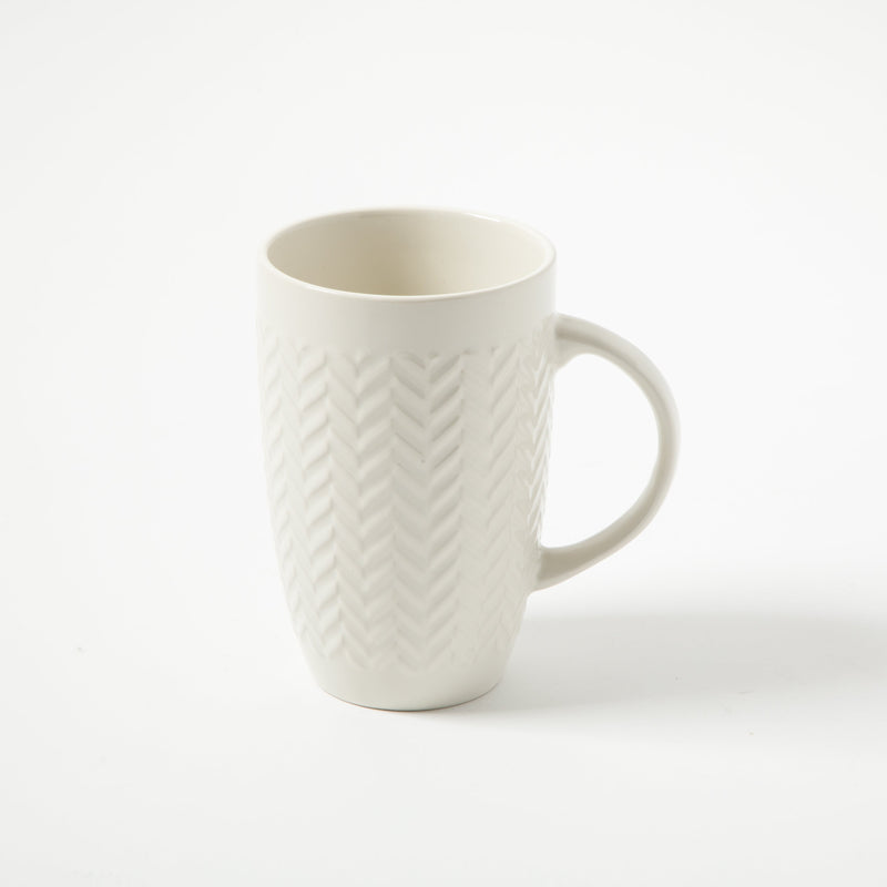 Gibson Home Carroll 22oz Cup - 2 Assorted Colors - Grey & White - Double Reactive - Stoneware - Open Stock